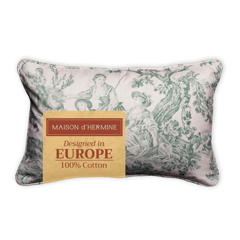 9798 Decorative Pillow Covers 12x20 Inch Rectangle 100% Cotton Throw Pillow